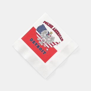 Detroit Michigan Polish Napkin