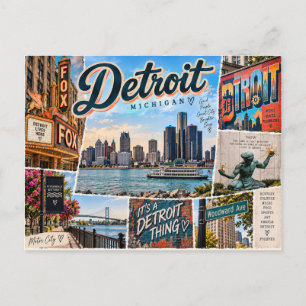 Detroit Michigan Postcard