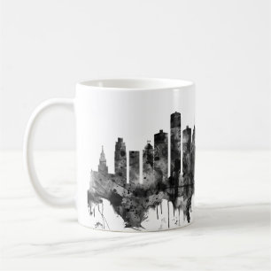 Detroit Michigan Skyline BW Coffee Mug