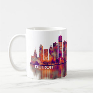 Detroit Michigan Skyline Coffee Mug