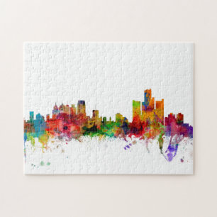 Detroit Michigan Skyline Jigsaw Puzzle