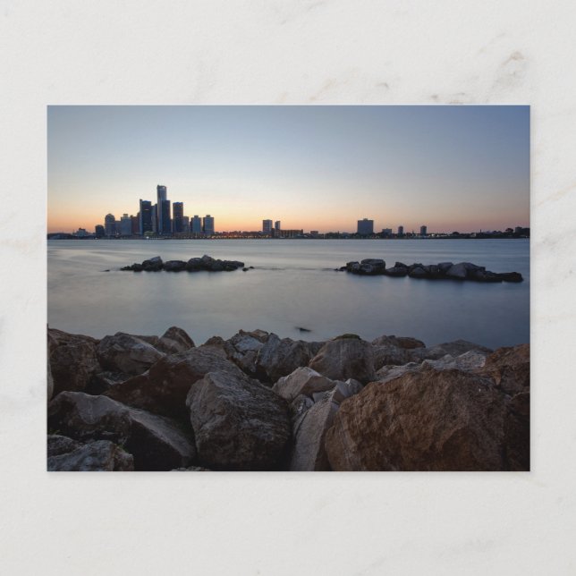 Detroit, Michigan Skyline Postcard (Front)