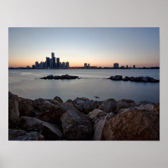 Detroit, Michigan Skyline Poster (Front)