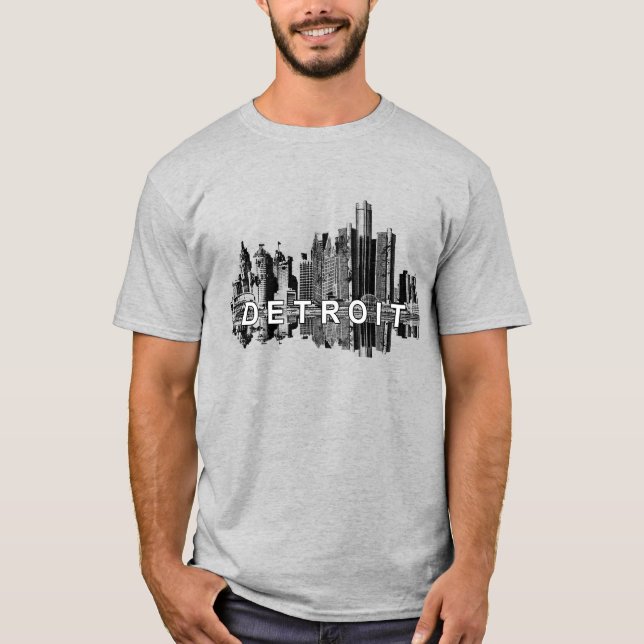 Detroit, Michigan skyline T-Shirt (Front)