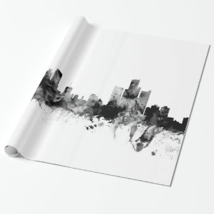 Detroit Michigan Skyline Wrapping Paper