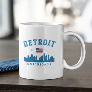 Detroit Michigan U.S.A Skyline City Coffee Mug