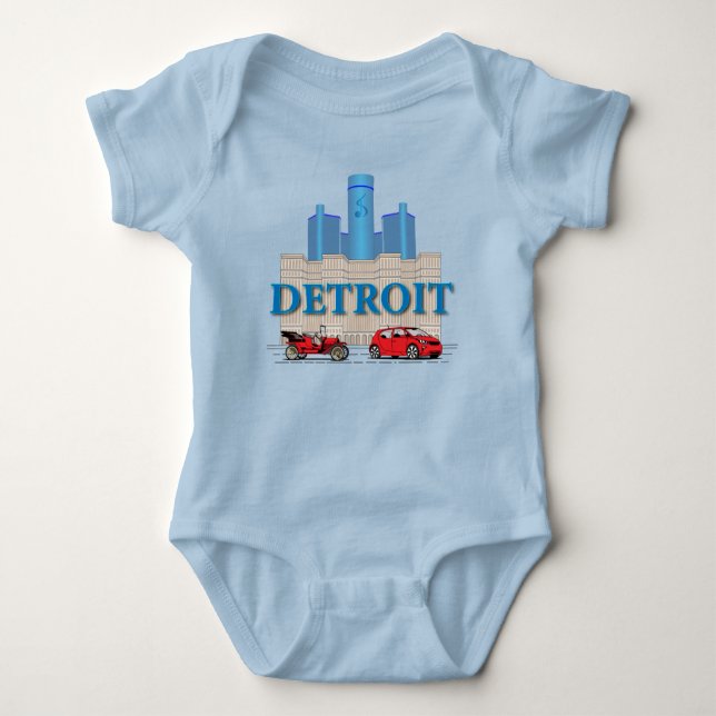 Detroit Michigan United States Baby Bodysuit (Front)