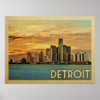 Detroit Michigan Vintage Travel