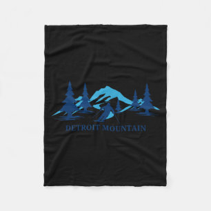 Detroit mountain minnesota ski resort skiing skier fleece blanket