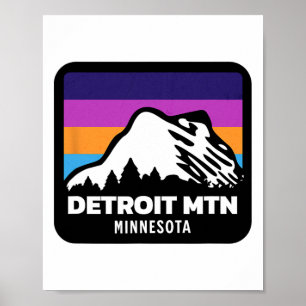 Detroit Mountain Minnesota Skiing Snowboarding Fam Poster