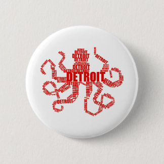 Detroit Octopus 6 Cm Round Badge