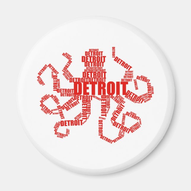 Detroit Octopus Magnet (Front)