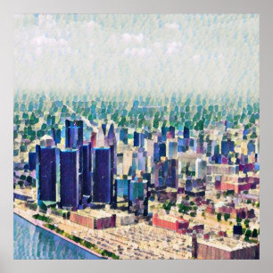 Detroit Painting Poster