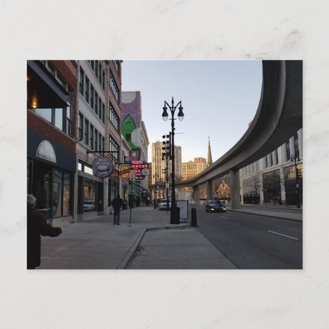 Detroit people mover post card (Front)