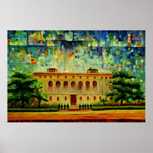 Detroit Public Main Library Rendition 1 Poster