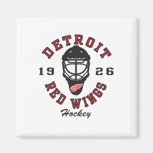 Detroit Red Wings Hockey Mask Gray Officially Lice Magnet