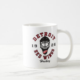 Detroit Red Wings Hockey Mask White Officially Lic Coffee Mug