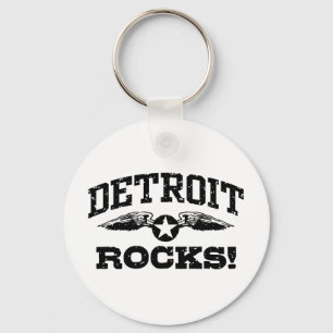 Detroit Rocks Key Ring
