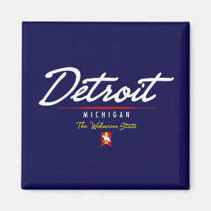 Detroit Script Magnet