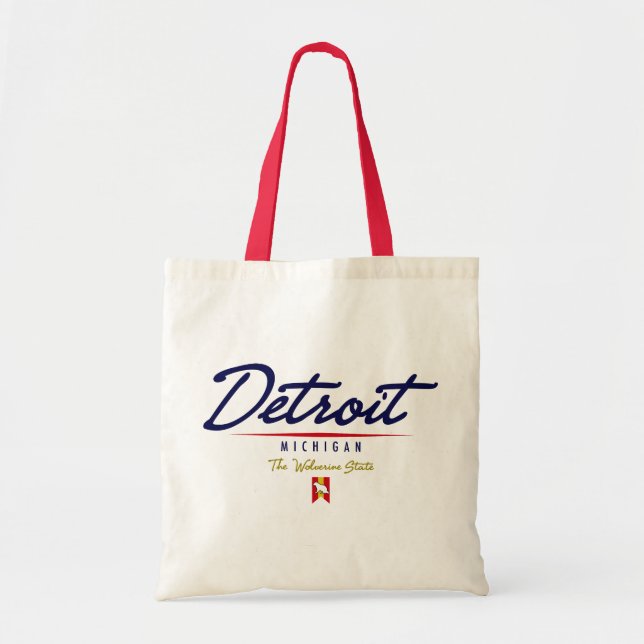 Detroit Script Tote Bag (Front)