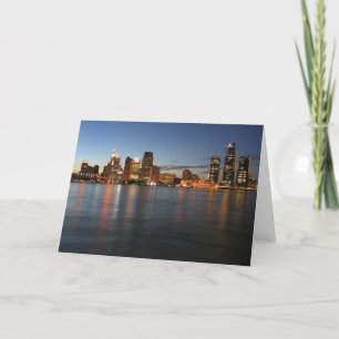 Detroit Skyline Card