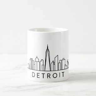 Detroit Skyline – Cityscape Design Coffee Mug