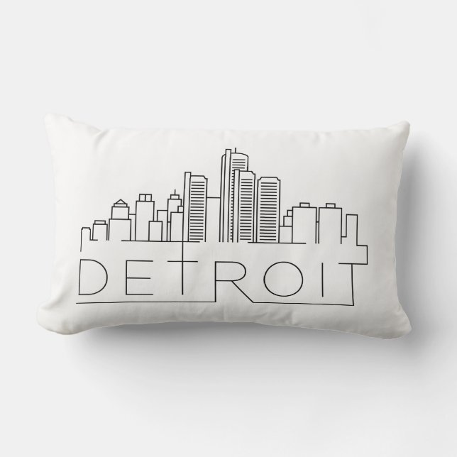 Detroit Skyline Lumbar Cushion (Front)