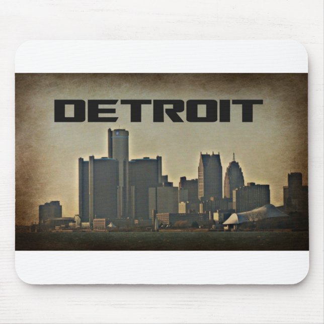 Detroit Skyline Mousepad (Front)