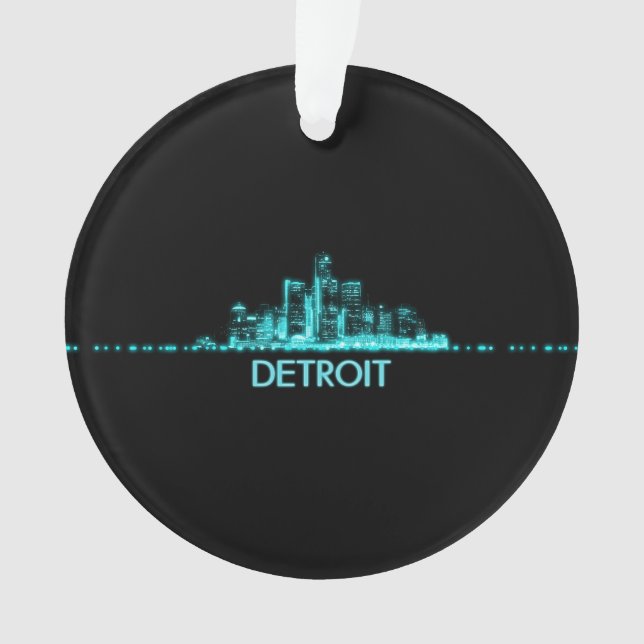 Detroit Skyline Ornament (Front)