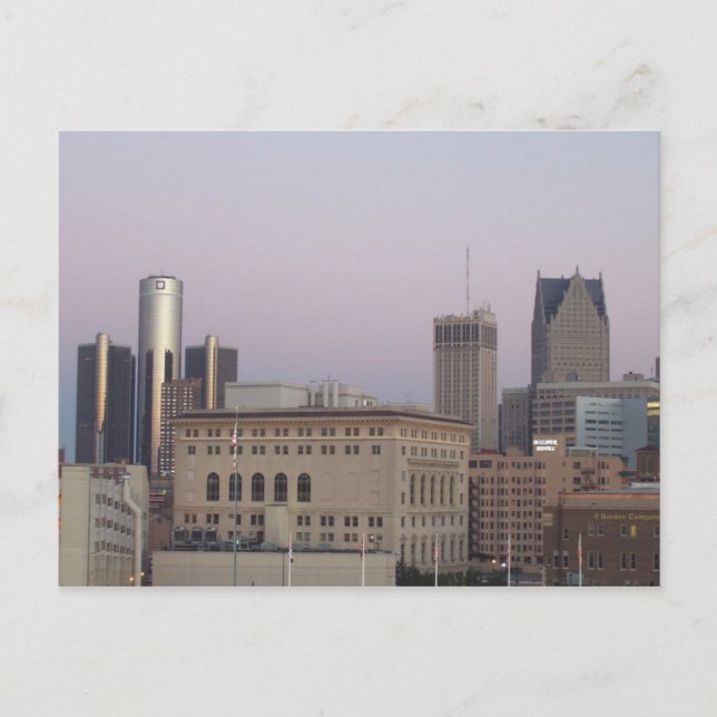 Detroit Skyline postcard (Front)