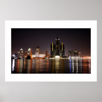 Detroit Skyline Poster