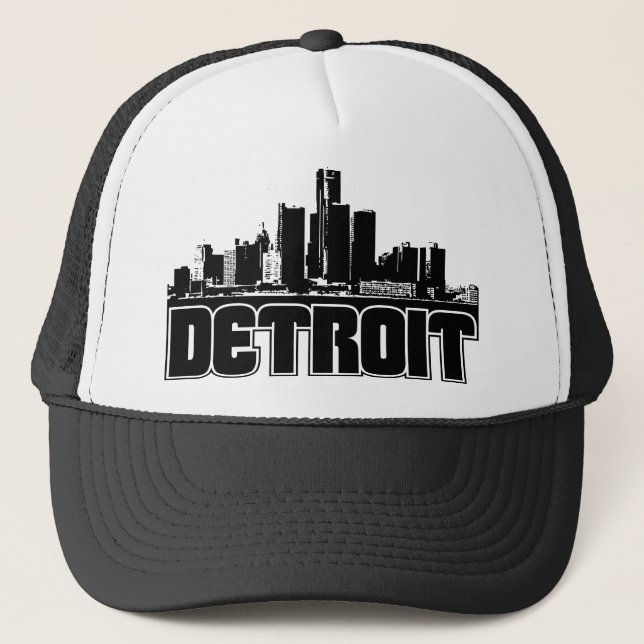 Detroit Skyline Trucker Hat (Front)