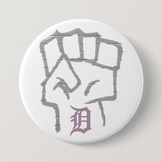 Detroit Struggle (button) 7.5 Cm Round Badge (Front)