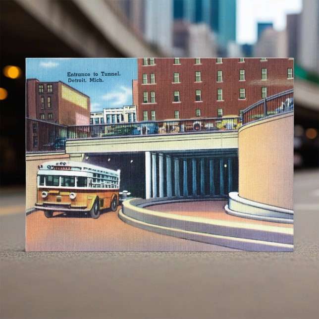 Detroit to Windsor Tunnel Postcard (Creator Uploaded)