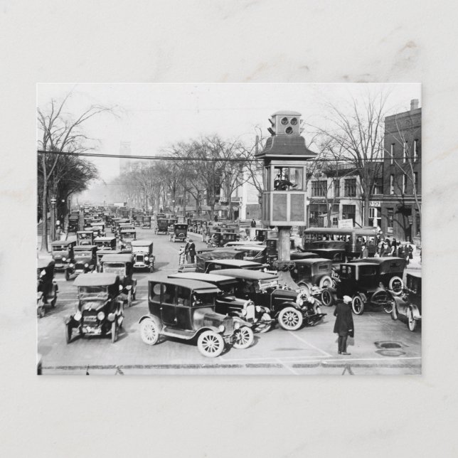 Detroit Traffic Congestion Postcard (Front)