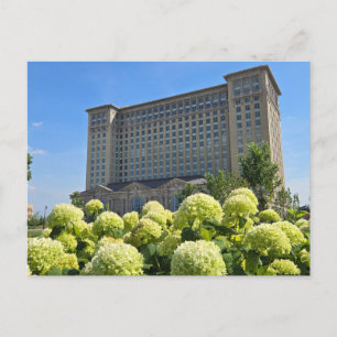 Detroit Train Station Holiday Postcard