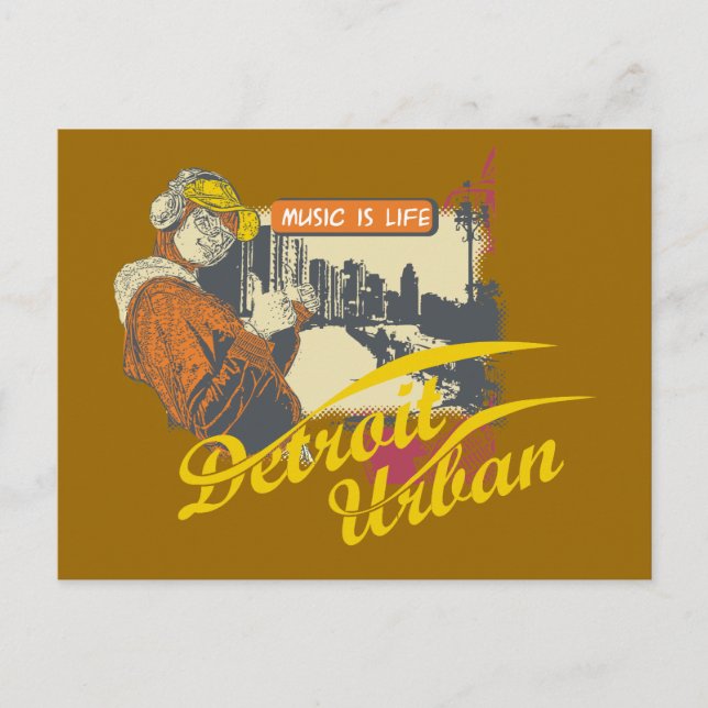 Detroit Urban T-shirts and Gifts Postcard (Front)