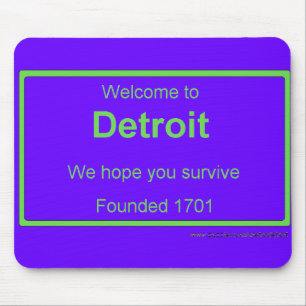 Detroit welcome mouse pad