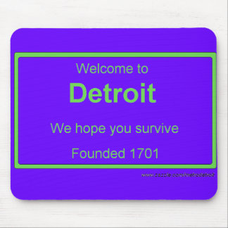 Detroit welcome mouse pad
