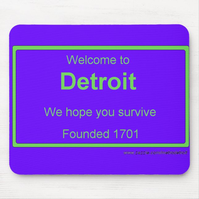 Detroit welcome mouse pad (Front)