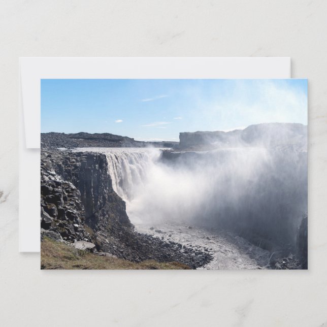Dettifoss Waterfall in Vatnajokull NP - Iceland Invitation (Front)