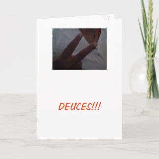 Deuces! Break-up greeting card