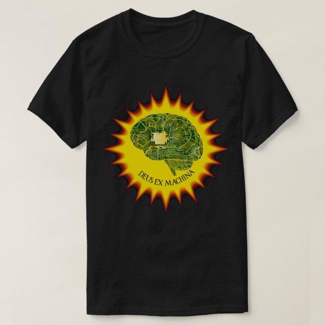 Deus Ex Machina Circuit Board Brain Sun God from t T-Shirt (Design Front)