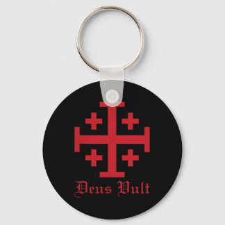 Deus Vult Jerusalem Cross Order Of The Holy Sepulc Key Ring
