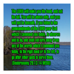 Deuteronomy 28:13-14 WEBU Poster