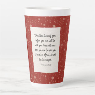 Deuteronomy 31:8 Bible Verse Image Latte Mug