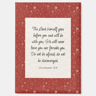 Deuteronomy 31:8 Bible Verse Image  Magnet