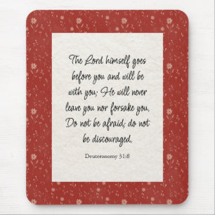 Deuteronomy 31:8 Bible Verse Image  Mouse Pad