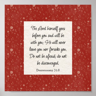 Deuteronomy 31:8 Bible Verse Image Poster