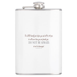 Deuteronomy_31:8 Hip Flask